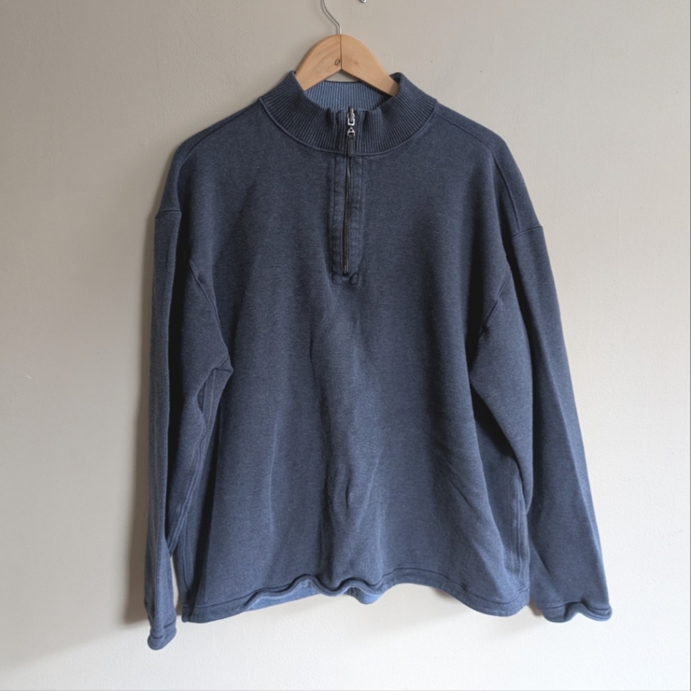 Vintage Age of Wisdom blue quarter zip up sweatshirt size XXL
